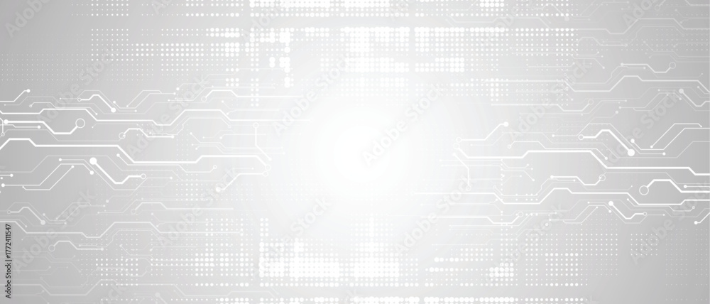 Obraz premium Abstract circuit technology style concept particles background
