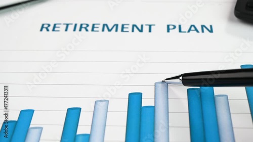 Reviewing retirement plan summary report.