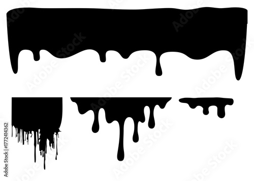 Dripping paint and liquid effects, perfect for grunge and abstract design elements