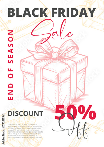 Trendy poster for Black Friday Sale.