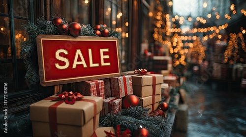 SALE bundle deal sign with product boxes stacked on display.