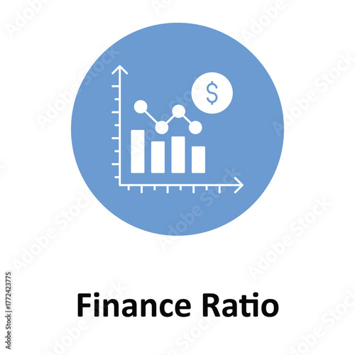 Finance Ratio Vector Icon which can easily modify or edit