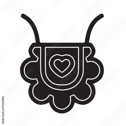 Baby Bib Heart Icon