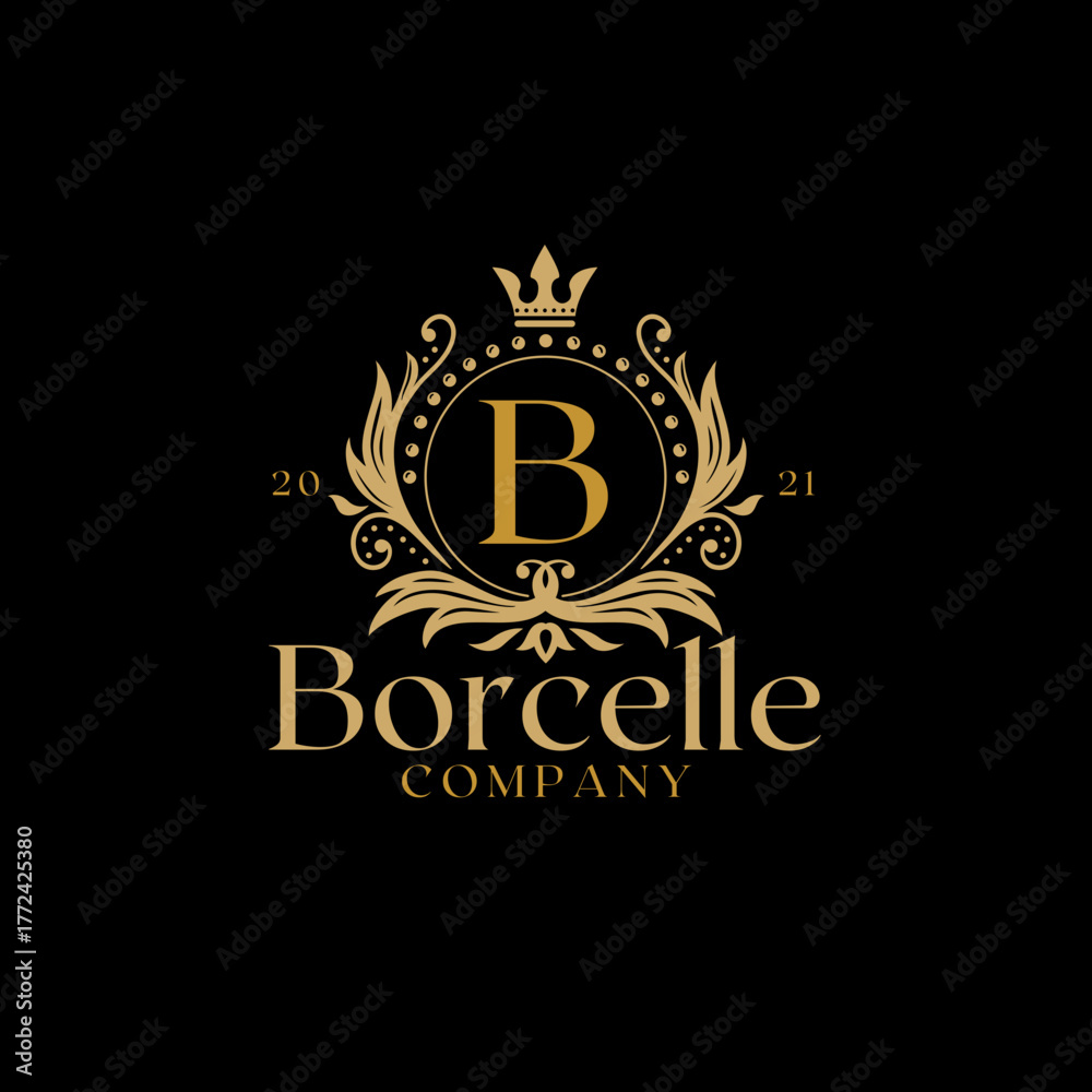 Fototapeta premium gold label with ribbon vector illustration for abstract background design