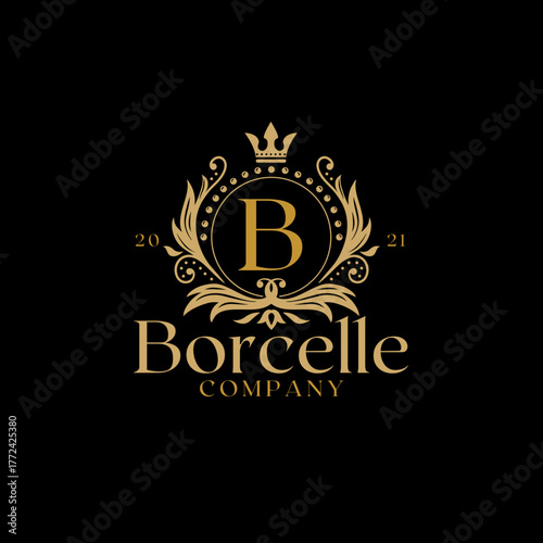 gold label with ribbon vector illustration for abstract background design