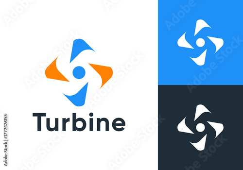 fan hvac logo. heating cooling snowflake conditioning vector design concept