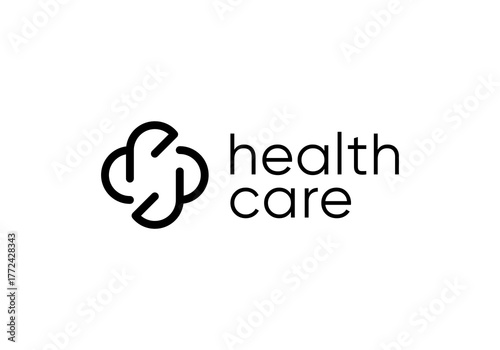 abstract plus health care medical logo design inspiration