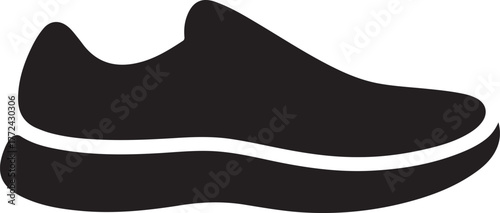 Simple running shoe icon for fitness design