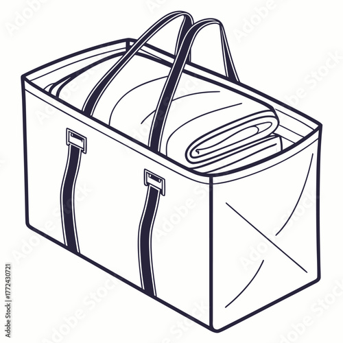 blanket-storage-bag-isolated-on-pure-white-backgro.eps