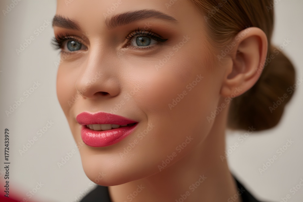 Fototapeta premium Fashion Beauty Concept with Lipstick Touch