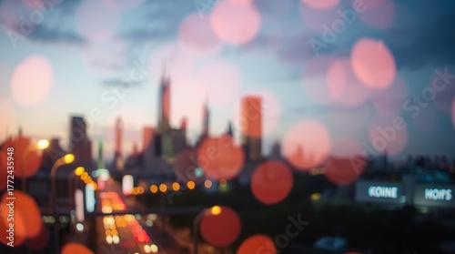Blurred city traffic