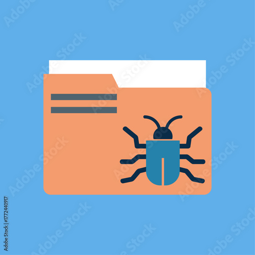 New Cockroach On Folder illustration