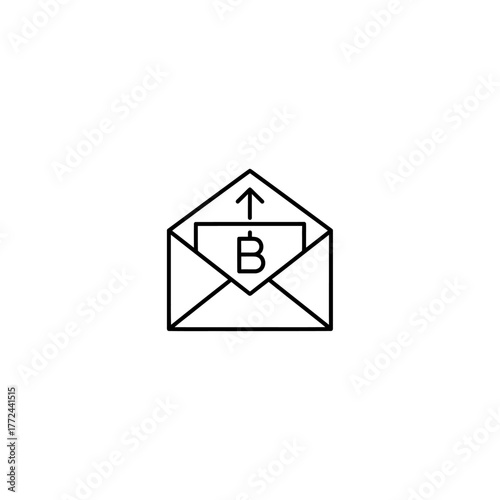 Bitcoin transfer via envelope illustration