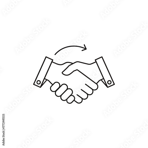 Business deal symbolized by a handshake icon