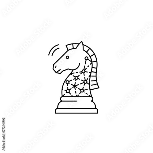 Knight piece wired for digital strategy