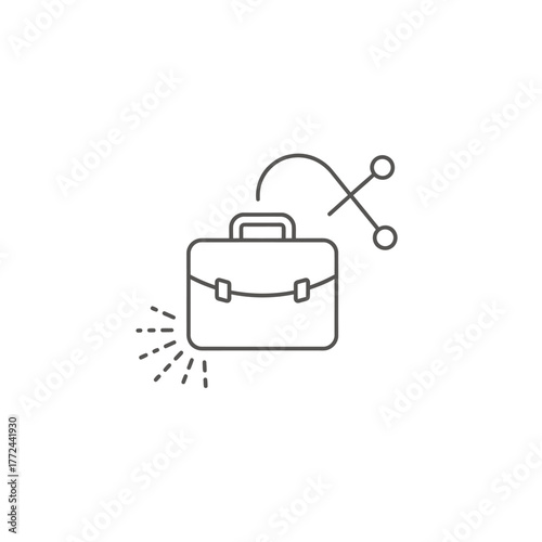 Leaving job briefcase scissors motion