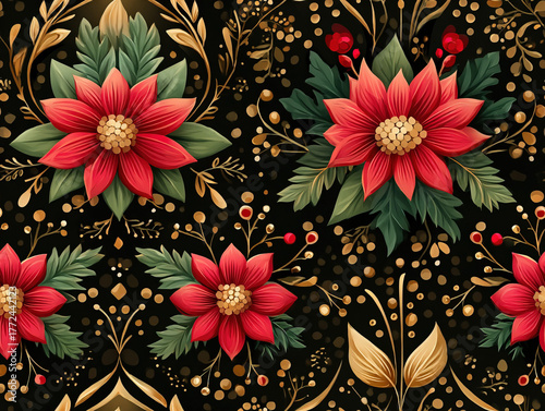 a Christmas seamless pattern