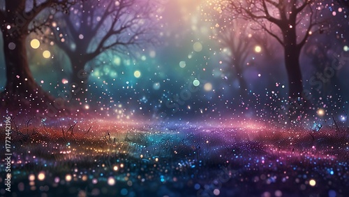 night landscape with stars