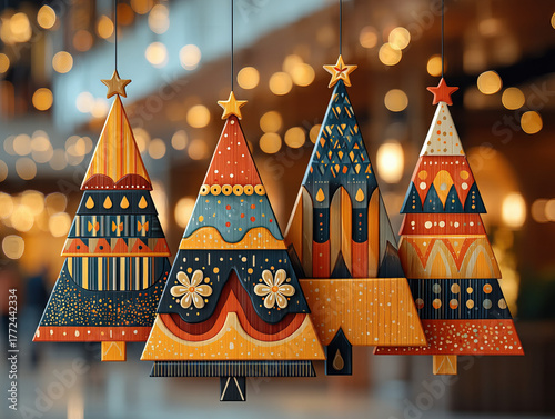 a funky Christmas tree with...