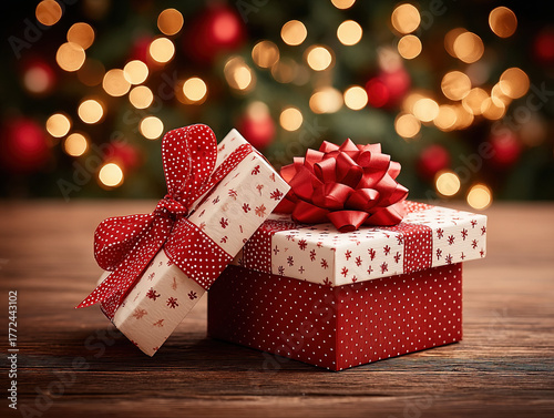 an open Christmas box