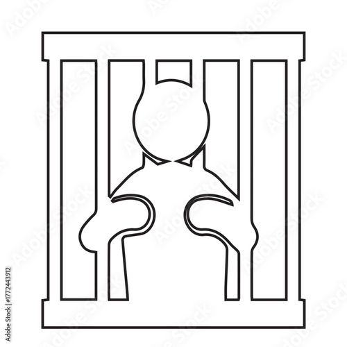 Jailed person icon