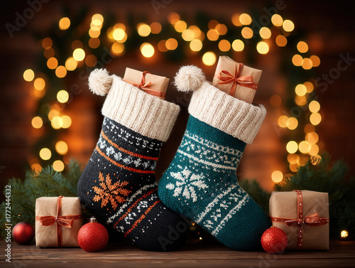 Christmas stockings by the ...