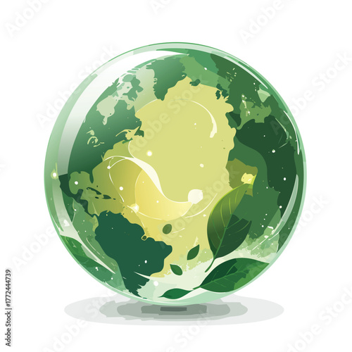 Orb of Natural Spirit Energy Vector Illustration