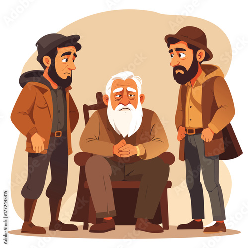 The Three Thieves  Vector Illustration