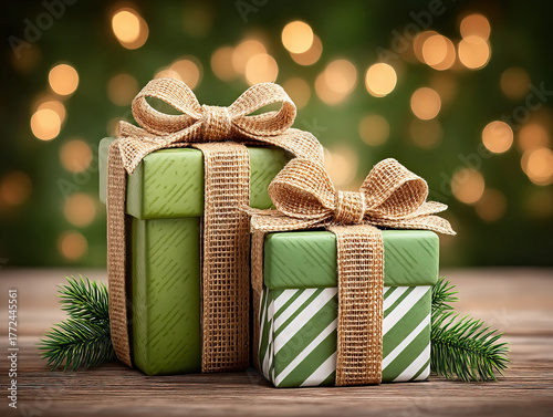 festive green Christmas wal...