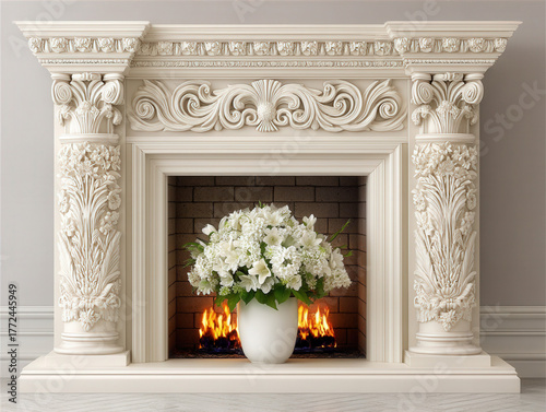grand large fireplace