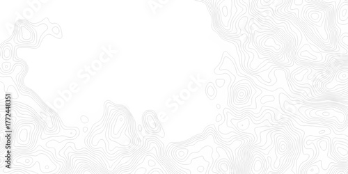 Contour abstract map relief land outline. Topographic map patterns. White wave paper curved reliefs abstract background. Background of the topography map. Abstract pattern with lines.	