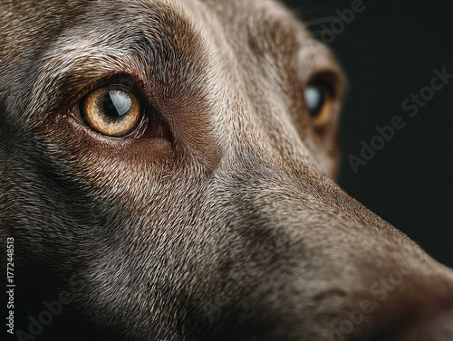dog rash: A close-up of a d...