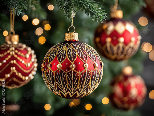 single red Christmas ornament