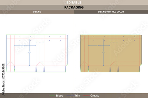 Grocery paper bag dieline designed by vector discipline promoting printing sharpness and packaging balance accurate die line edges form a solid reusable carry structure