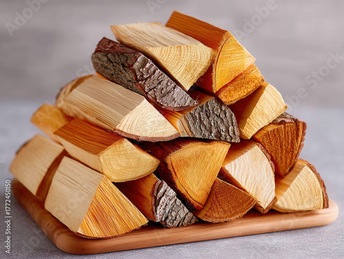 stack of fireplace wood