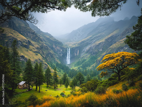 Sutherland Falls in New Zea...