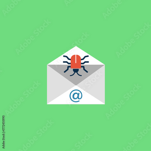 New Cockroach in envelop illustration