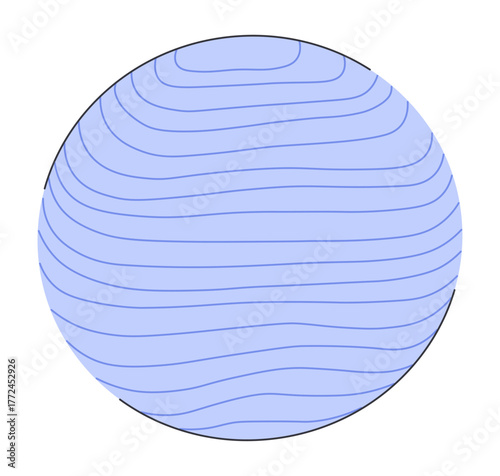 Rubber Fitness Ball for Gym and Home Trainings.