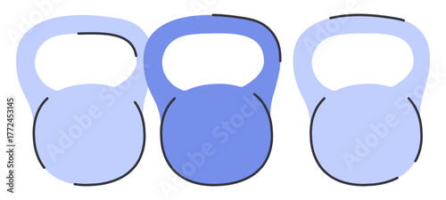 Kettlebells Gym Equipment Set for Weight Exercises