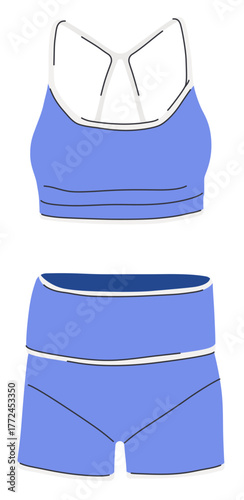 Set of Woman Sportswear Clothes for Workout.