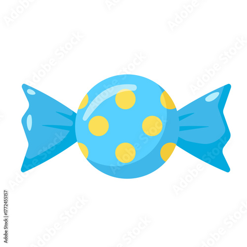 Polka Dot Candy Vector Flat Illustration