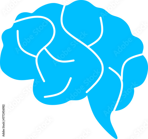 Brain icon, Brain Logo silhouette