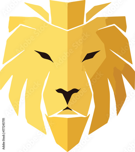 vector lion face