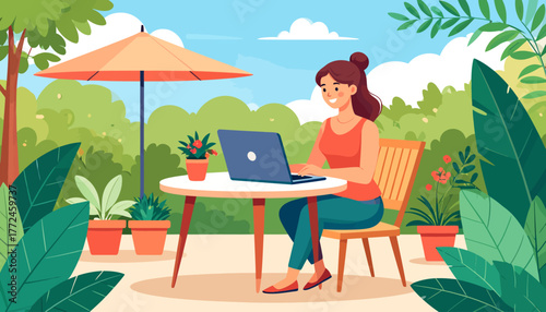 Work from anywhere Enjoy remote work in a lush garden setting