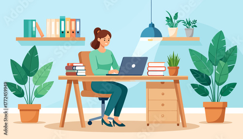 Embrace Work from Anywhere Remote Work Lifestyle Illustration for Digital Nomads