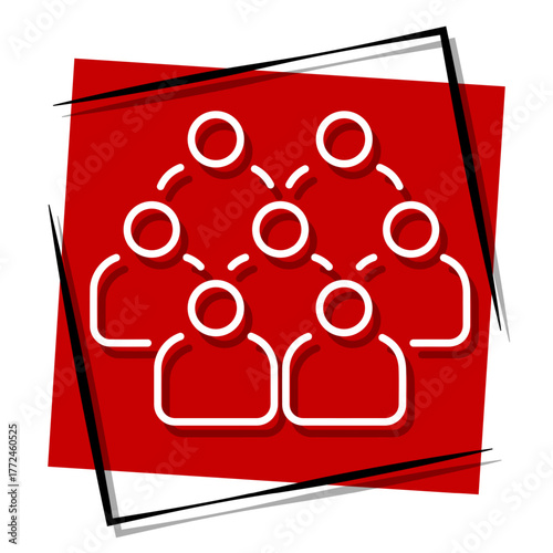 board of directors red banner in a frame. Vector illustration on a white background.