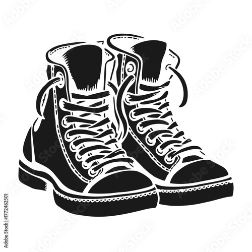 Vintage Streetwear shoes vector illustration