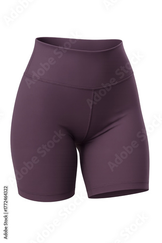 Purple biker shorts for women's activewear workouts
