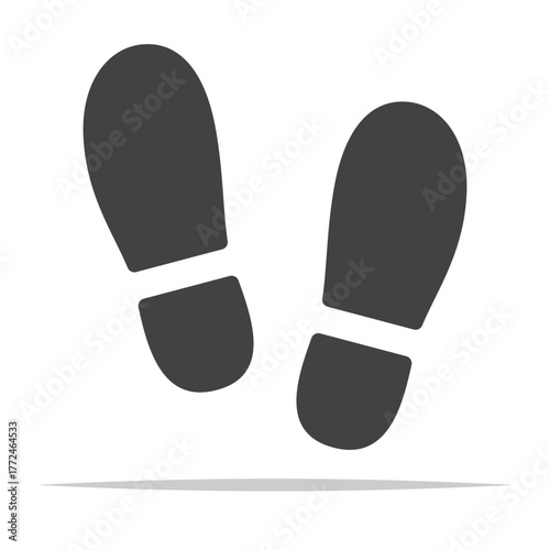 Shoe print icon symbol vector isolated illustration