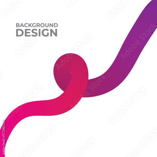 A vector illustration icon and symbol design of the pink breast cancer ribbon on a white background